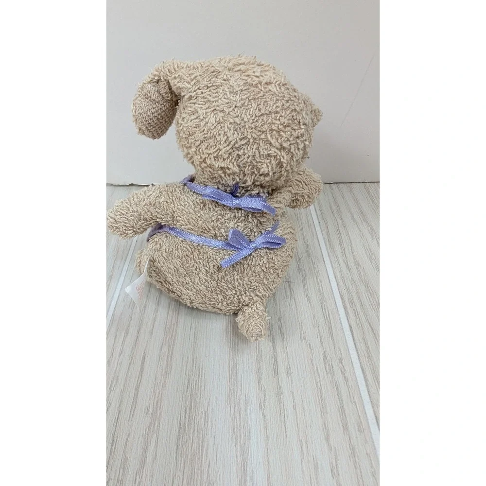 Russ Plush Home Buddies Beige Puppy Dog Love My Mommy Purple vintage Terrycloth